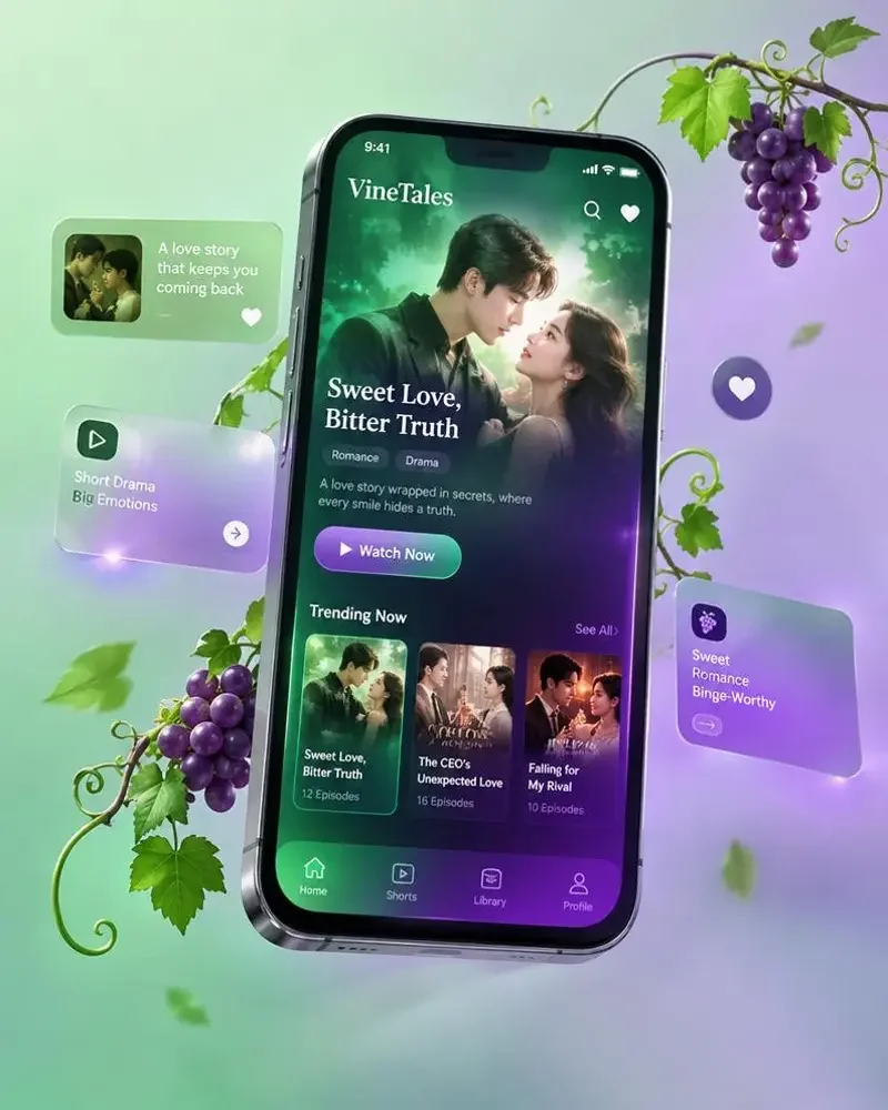 黄爽短剧 APP 界面预览